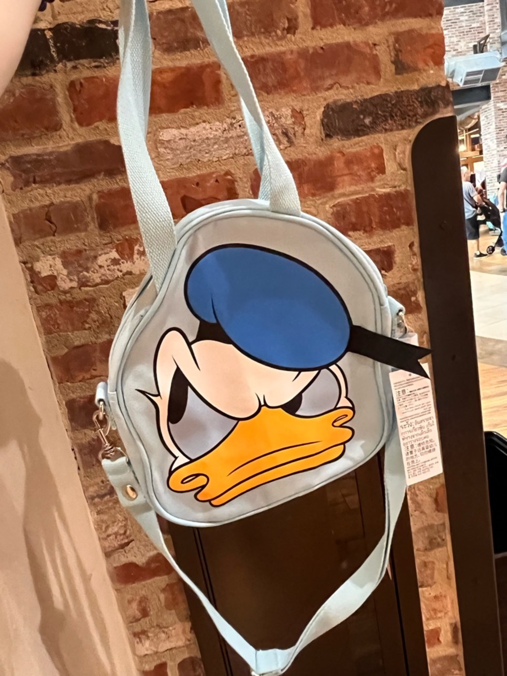 Donald Duck Face Crossbody mini tote Bag in Light Blue NWT